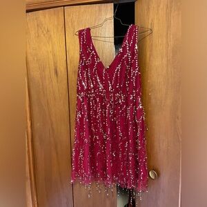 Southern Fried Chicks Red Sequin Dress
